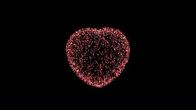 浪漫多彩心型烟花粒子爆炸散开特效AE模板视频的预览图
